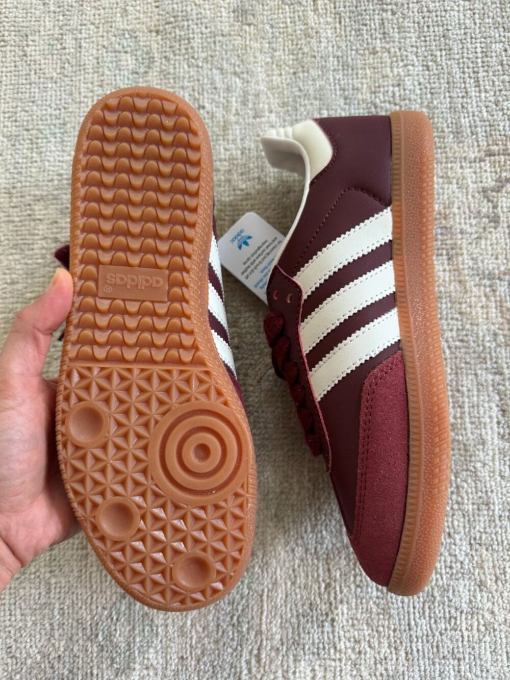 NWT Adidas Samba OG Maroon Burgundy, Sz 6.5 - Picture 5 of 8